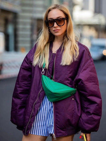 Aurora - Chaqueta bomber para mujer ligera y casual
