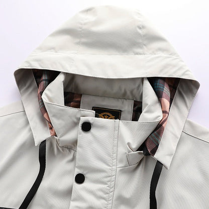 Hugo - Chaqueta negra con capucha multi-bolsillos hombre