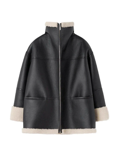 Liv – Chaqueta de piel de oveja para mujer en estilo oversize