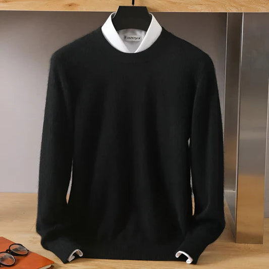 Adrián - Suéter cashmere básico hombre cuello redondo