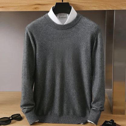 Adrián - Suéter cashmere básico hombre cuello redondo