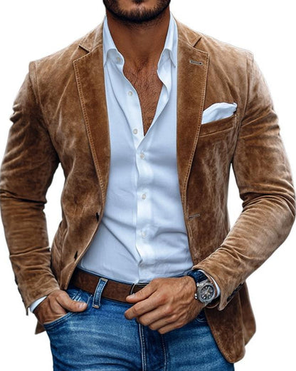Alejandro – Americana de Hombre en Ante con Corte Moderno
