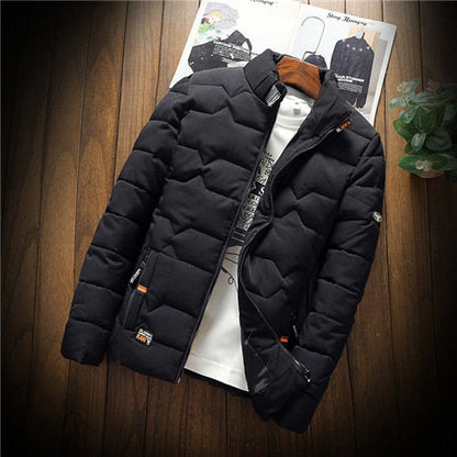 Adrián - Chaqueta de hombre acolchada con cremallera y bolsillos