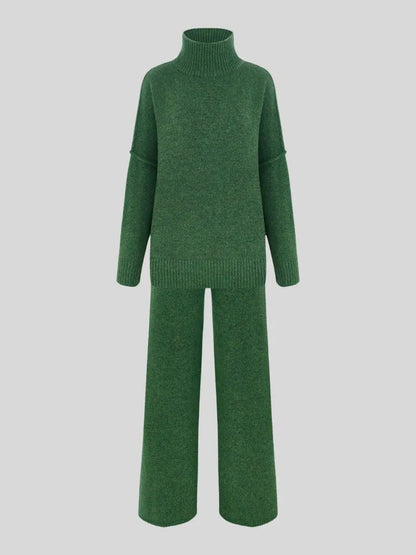 Elisa - Conjunto Mujer De Punto Con Jersey Oversize Y Pantalón Ancho