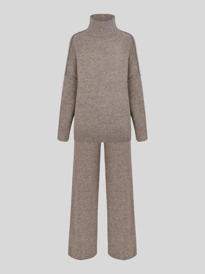 Elisa - Conjunto Mujer De Punto Con Jersey Oversize Y Pantalón Ancho
