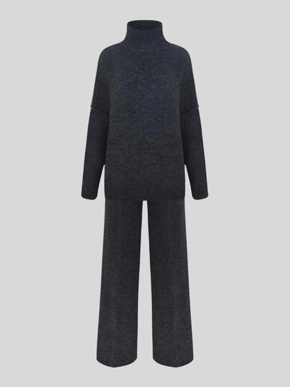 Elisa - Conjunto Mujer De Punto Con Jersey Oversize Y Pantalón Ancho