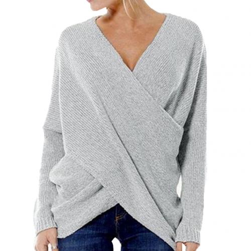 Aria - Jersey de mujer cruzado con cuello en V profundo